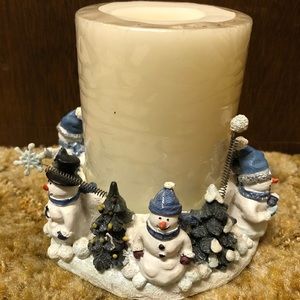Adorable Snowman Candle Holder